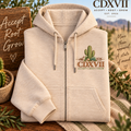 CDXVII Cactus Zip-Up Hoodie | Beige
